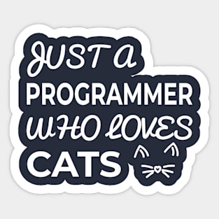 programmer cat owner Sticker